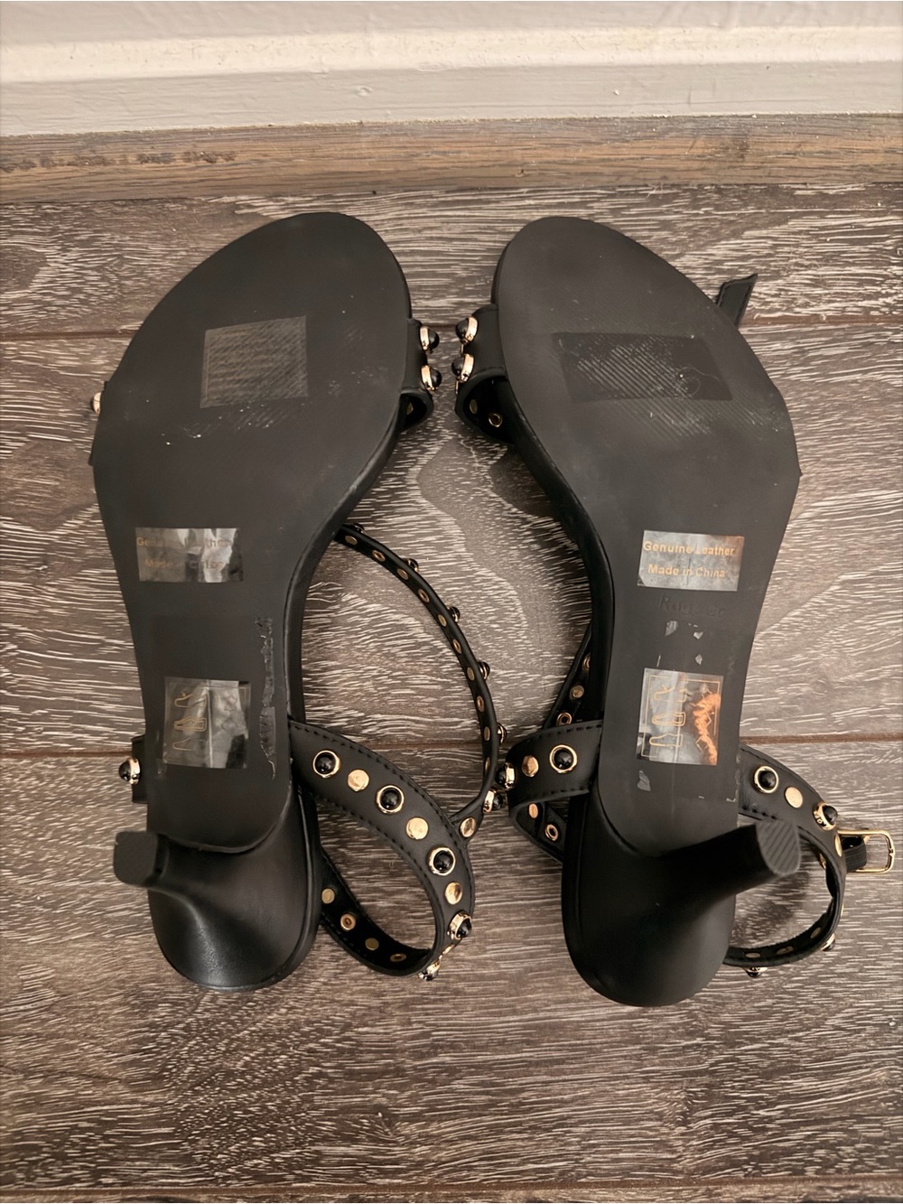 🫶🏻 NWT 🫶🏻 Rag & Co Nidara Studded Real Leather Kitten Heel - Picture 4 of 4